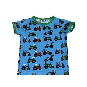 Smafolk Tractor Print T-Shirt Blue Size 86-92 18-24 Months